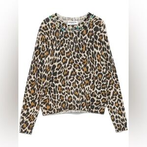 ESSENTIAL ANTWERP 
galler leopard intarsia knit sweater